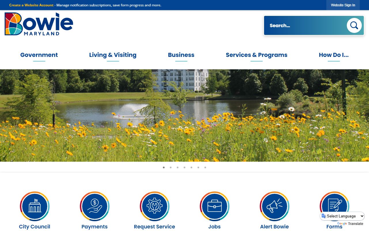 Bowie Police Department and city government for Bowie background check records